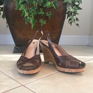 Nordstrom BP Leather Platform Wedge Sandal